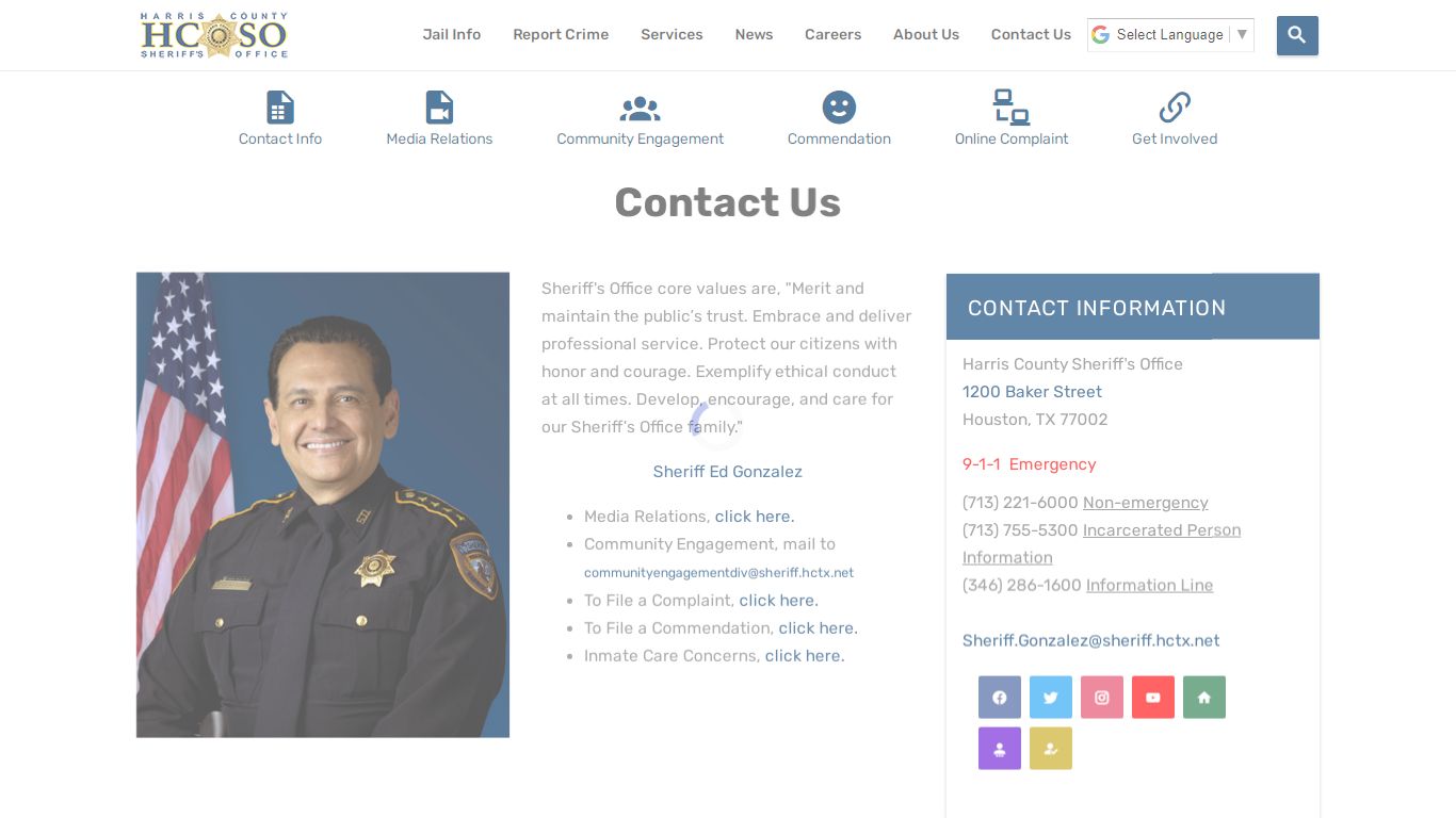 Contact Us—Harris County Texas Sheriff's Office